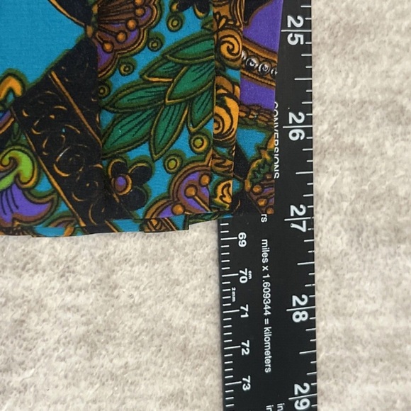 Vintage￼ Pleated Midi A Line Skirt ￼abstract Glam Design Andrea Gayle Size 6 - Picture 8 of 10